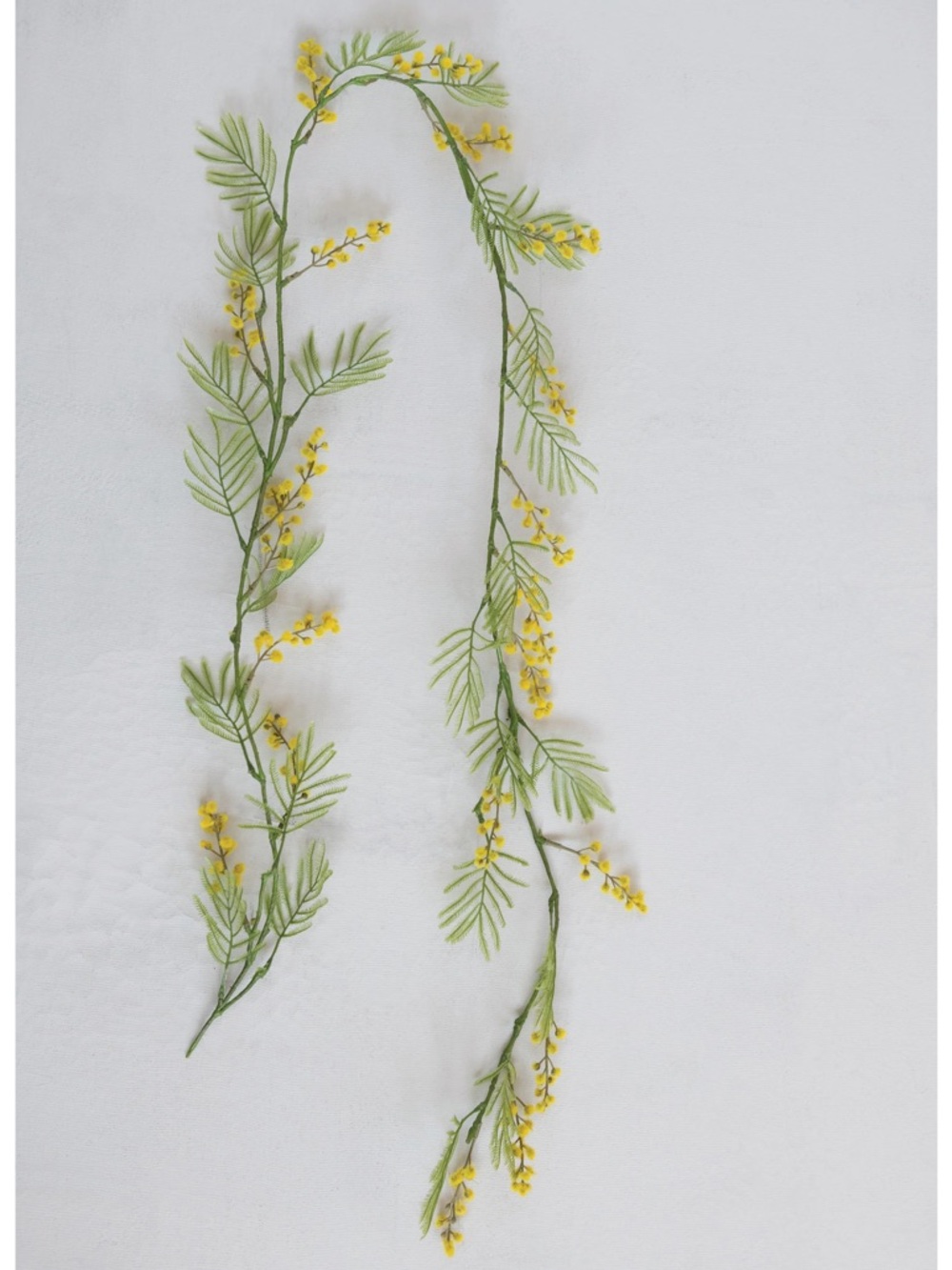 Faux Botanical Garland with Yellow Flower